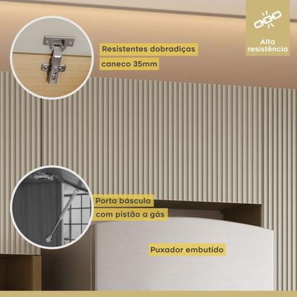 Imagem de Cozinha Completa 6 Peças 13 Portas 7 Gavetas Simone Mendes 350cm 100% Mdf