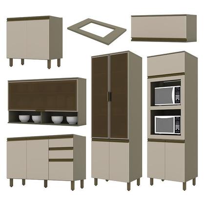 Imagem de Cozinha Completa 6 Peças Connect com Torre Quente e Cristaleira - Móveis Henn