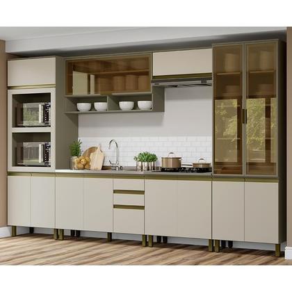 Imagem de Cozinha Completa 6 Peças Connect com Torre Quente e Cristaleira - Móveis Henn