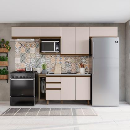 Imagem de Cozinha Completa 8 Peças 8 Portas 100% MDF Aurora Espresso Móveis