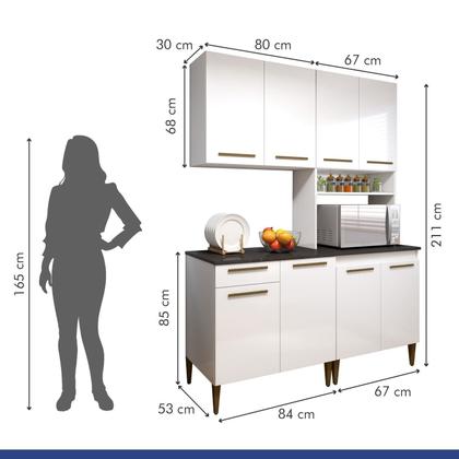 Imagem de Cozinha Completa 8 Portas 1 Gaveta Ipanema