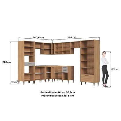 Imagem de Cozinha Completa 9 Peças com Cristaleira e Torre Quente Jade