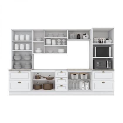 Imagem de Cozinha Completa Americana 6 Peças 12 Portas 7 Gavetas com Cristaleira