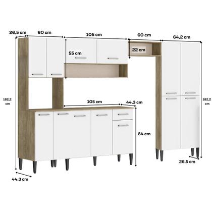 Imagem de Cozinha Completa Arizona Plus com Armário e Balcão Carraro