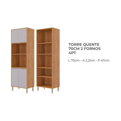 Imagem de Cozinha Completa Aurea 5 Peças c/ Torre Forno e Micro 270cm 100% MDF