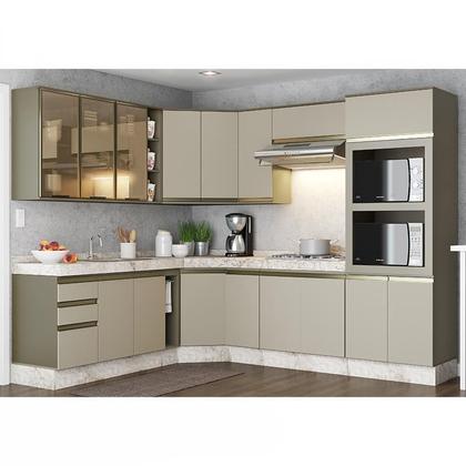 Imagem de Cozinha Completa Canto Oblíquo 11 Peças Connect - Móveis Henn