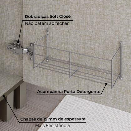 Imagem de Cozinha Completa Connect 12 Portas 2 Gavetas 100% Mdf Duna/Cristal - Henn