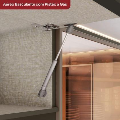 Imagem de Cozinha Completa Connect 12 Portas 2 Gavetas 100% Mdf Duna/Cristal - Henn