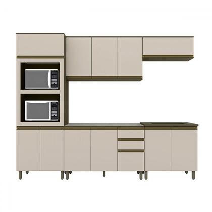 Imagem de Cozinha Completa Connect 12 Portas 2 Gavetas Duna/Cristal - Henn