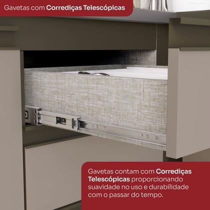 Imagem de Cozinha Completa Connect 12 Portas 2 Gavetas Duna/Cristal - Henn