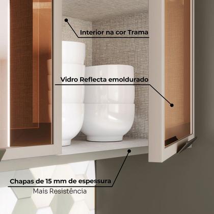Imagem de Cozinha Completa Connect 13 Portas 2 Gavetas 100% Mdf Duna/Cristal - Henn