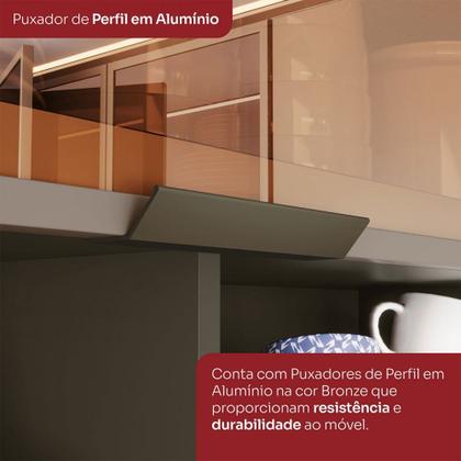 Imagem de Cozinha Completa Connect 13 Portas 2 Gavetas 100% Mdf Duna/Cristal - Henn