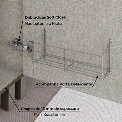 Imagem de Cozinha Completa Connect 13 Portas 2 Gavetas 100% Mdf Duna/Cristal - Henn