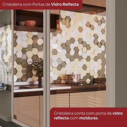 Imagem de Cozinha Completa Connect 13 Portas 2 Gavetas 100% Mdf Duna/Cristal - Henn