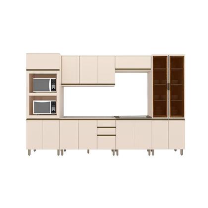 Imagem de Cozinha Completa Connect 7 Peças (2 Armários + 2 Paneleiros + 2 Balcões + 1 Complemento) C5P89 Off White - Henn