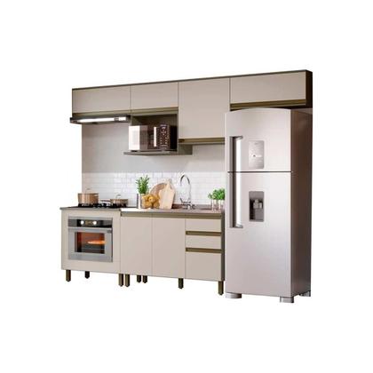 Imagem de Cozinha Completa Connect 8 Peças (5 Armários + 2 Balcões + 1Complemento) C5P68 Duna/Cristal - Henn