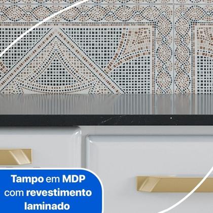 Imagem de Cozinha Completa de Aço 4 Peças Armário para Forno/Micro e Balcão Multimóveis CR20371