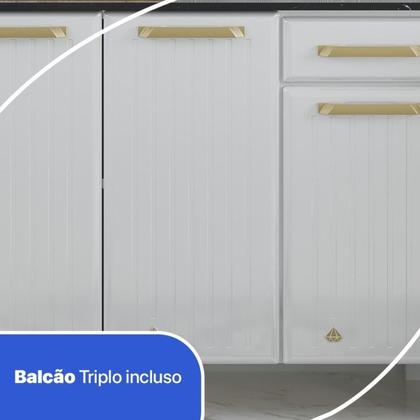 Imagem de Cozinha Completa de Aço 4 Peças Armário para Forno/Micro e Balcão Multimóveis CR20371