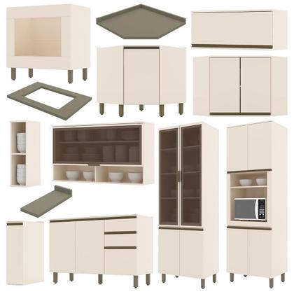 Imagem de Cozinha Completa de Canto 10 Peças Connect com Balcão Forno de Embutir - Móveis Henn