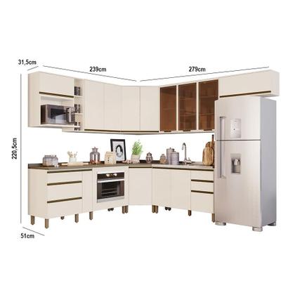 Imagem de Cozinha Completa de Canto 13 Peças Connect - Móveis Henn