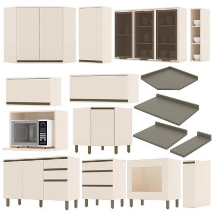 Imagem de Cozinha Completa de Canto 13 Peças Connect - Móveis Henn