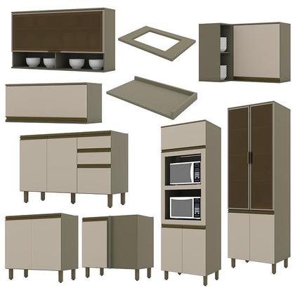 Imagem de Cozinha Completa de Canto 8 Peças Connect com Torre Quente 2 Fornos - Móveis Henn