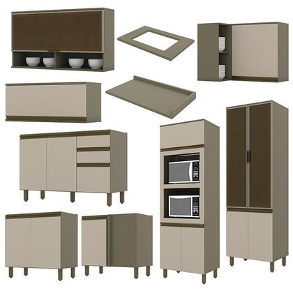 Imagem de Cozinha Completa de Canto 8 Peças Connect com Torre Quente 2 Fornos - Móveis Henn