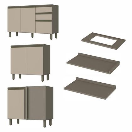 Imagem de Cozinha Completa de Canto 9 Peças Connect - Móveis Henn