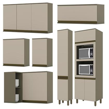 Imagem de Cozinha Completa de Canto Connect 12 Peças com Torre Quente 2 Fornos - Móveis Henn