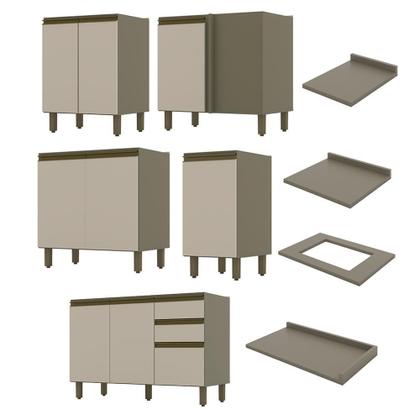 Imagem de Cozinha Completa de Canto Connect 12 Peças com Torre Quente 2 Fornos - Móveis Henn