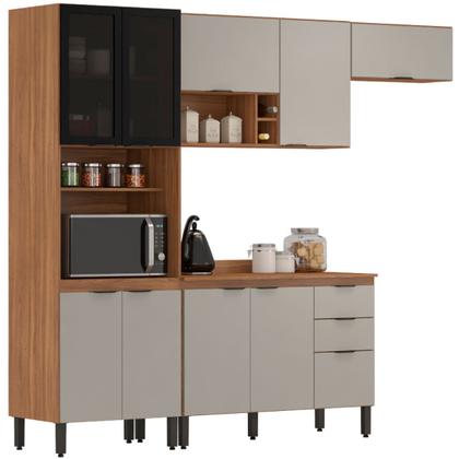 Imagem de Cozinha Completa Firenze 10 Portas 2 Gavetas Amêndola Touch/Nude Prime Tx - Demóbile