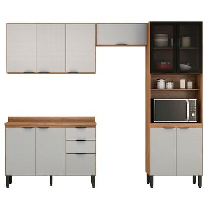 Imagem de Cozinha Completa Firenze 11 Portas 2 Gavetas Amêndola Touch/Nude Prime Tx - Demóbile