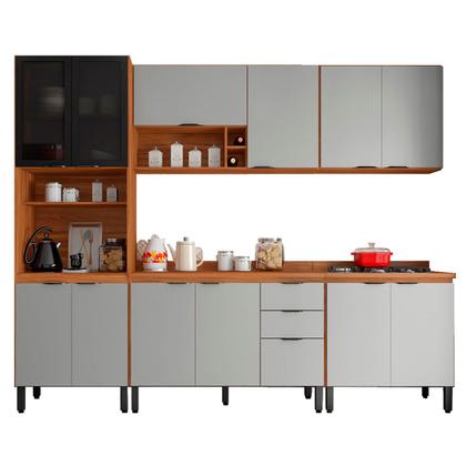 Imagem de Cozinha Completa Firenze 13 Portas 2 Gavetas Amêndola Touch/Nude Prime Tx - Demóbile