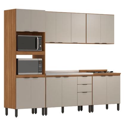 Imagem de Cozinha Completa Firenze 14 Portas 2 Gavetas Amêndola Touch/Nude Prime Tx - Demóbile