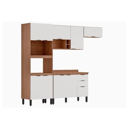 Imagem de Cozinha Completa Firenze 4 Peças (2Aéreos+1Balcão+1Paneleiro) C4P251 Amendola/Nude Prime TX - Demóbile