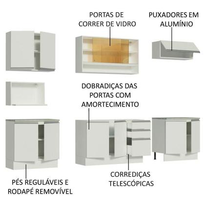 Imagem de Cozinha Completa Genova com Armário e Balcão sem Tampo e Pia