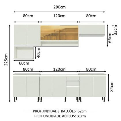 Imagem de Cozinha Completa Genova com Armário e Balcão sem tampo e pia