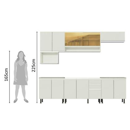 Imagem de Cozinha Completa Genova com Armário e Balcão sem tampo e pia