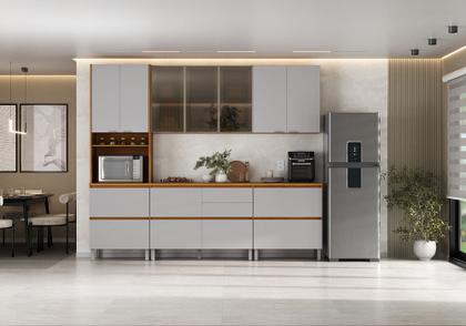 Imagem de Cozinha Completa Itatiaia Lumina aéreo 2 Portas 270cm em Madeira MDF