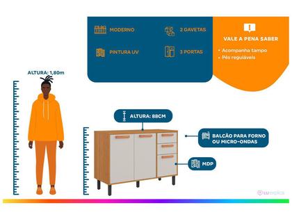 Imagem de Cozinha Completa Itatiaia Nápoles com Balcão