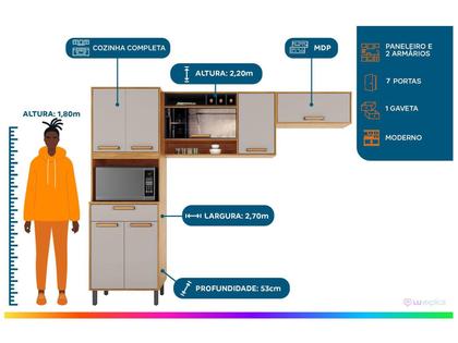 Imagem de Cozinha Completa Itatiaia Nápoles com Balcão