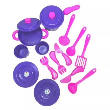 Imagem de Cozinha Completa Kit Fogão Infantil de Brinquedo Sai Agua Pais e Filhos 790347