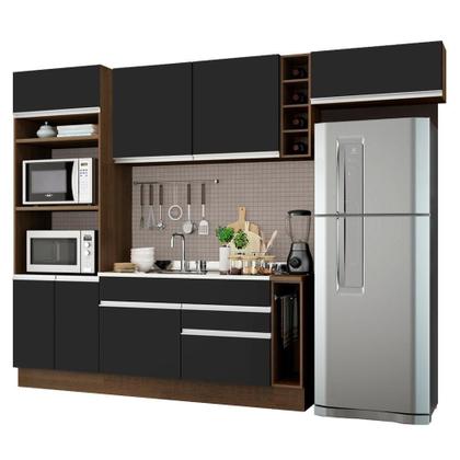 Imagem de Cozinha Completa Madesa Com Armário E Balcão Rustic/preto