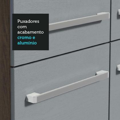 Imagem de Cozinha Completa Madesa Emilly Pop com Armário e Balcão - Rustic/Cinza