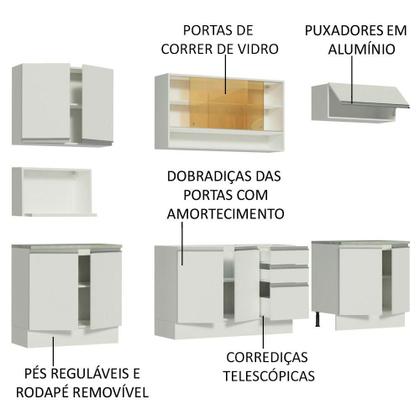 Imagem de Cozinha Completa Madesa Genova com Armário e Balcão (Sem Tampo e Pia)