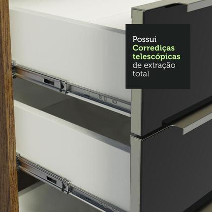 Imagem de Cozinha Completa Madesa Lux 240002 com Armário e Balcão - Rustic/Preto