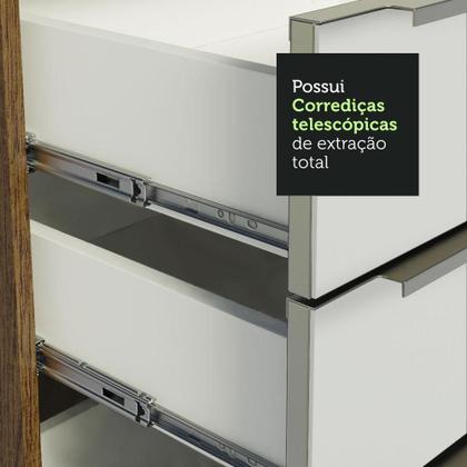 Imagem de Cozinha Completa Madesa Lux com Armário e Balcão 6 Portas 3 Gavetas - Rustic/Branco Veludo