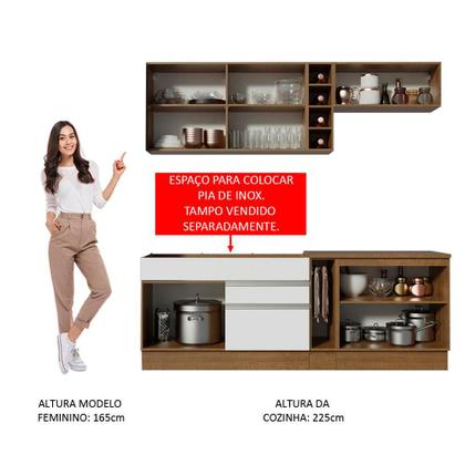 Imagem de Cozinha Completa Madesa Parma com Armário e Balcão (Sem tampo e Pia)