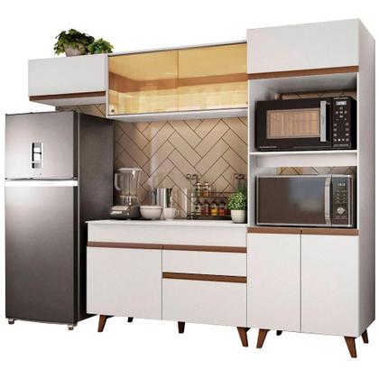 Imagem de Cozinha Completa Madesa Reims 260001 com Armário e Balcão - Branco