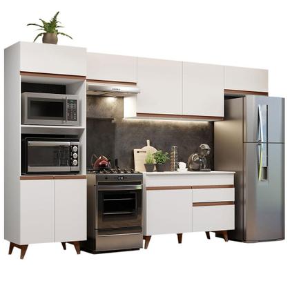 Imagem de Cozinha Completa Madesa Reims 330001 com Armário e Balcão - Branco